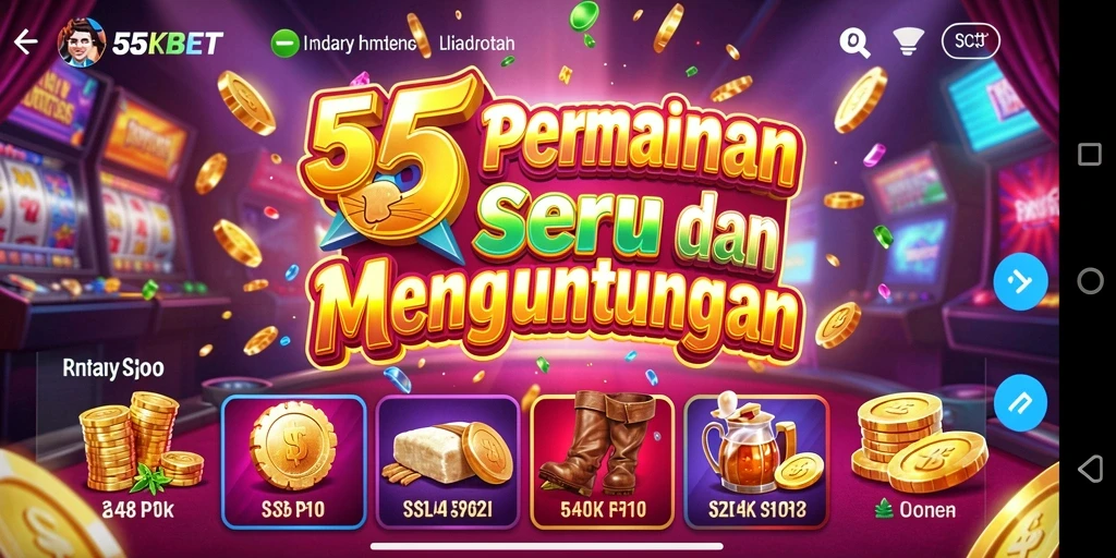 Gameplay mengasyikan dalam 55KBET dengan berbagai pilihan slot.