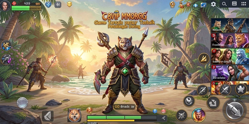 Tampilan gameplay menegangkan dalam dunia C8VIP MMORPG.