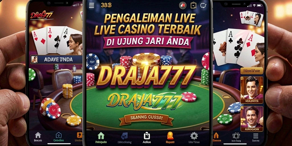 Tampilan gameplay DRAJA777 yang mendebarkan dan interaktif di Live Casino.