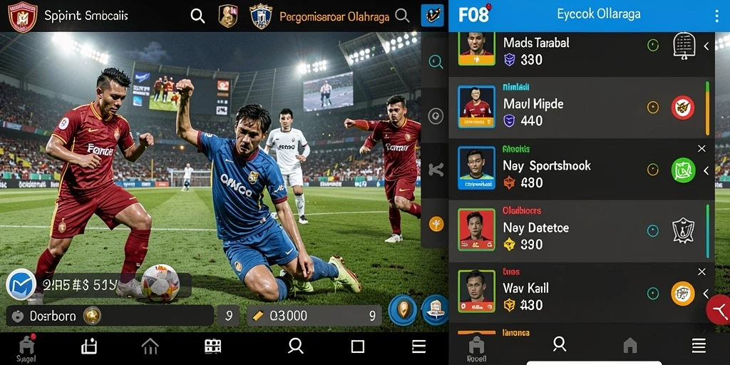 Tampilan screenshot gameplay dari aplikasi Sportsbook FO8 yang menampilkan taruhan langsung.