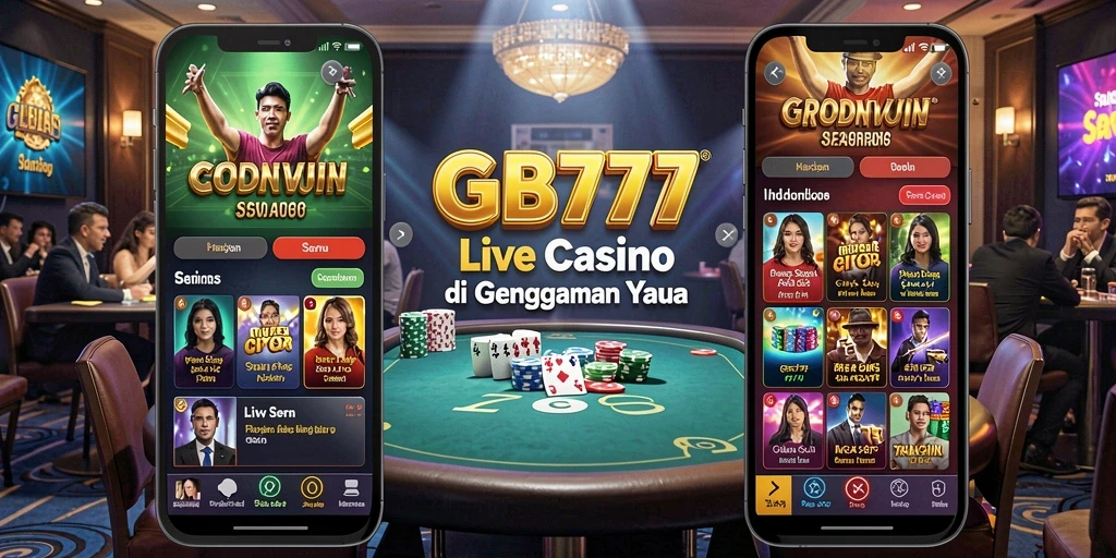 Tampilan menarik dari permainan Live Casino di GB777 dengan dealer profesional.