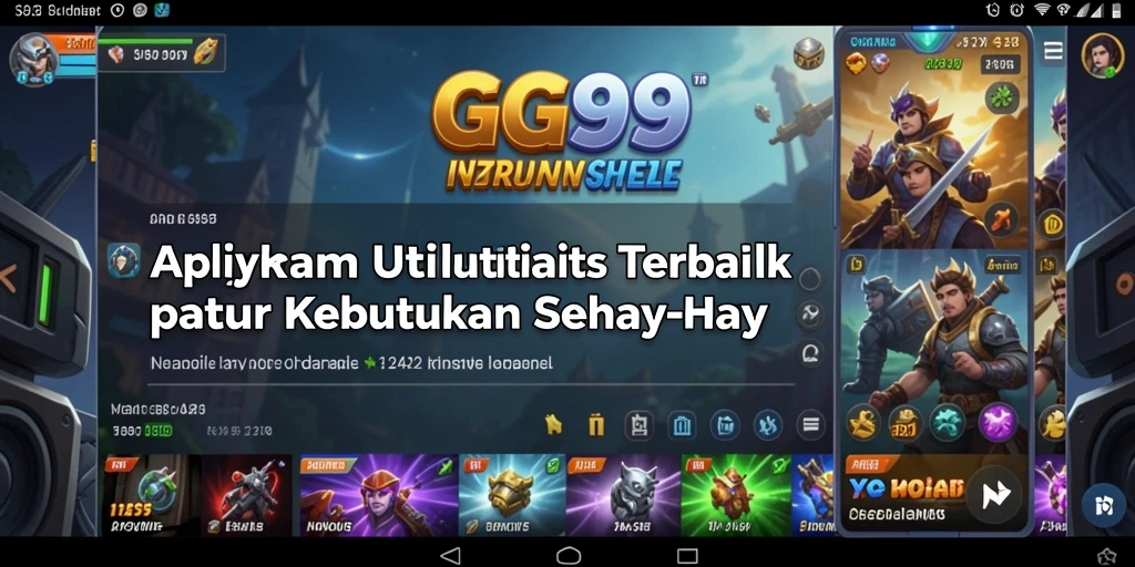 Tampilan utama GG99 menampilkan fitur pengelolaan tugas yang praktis.