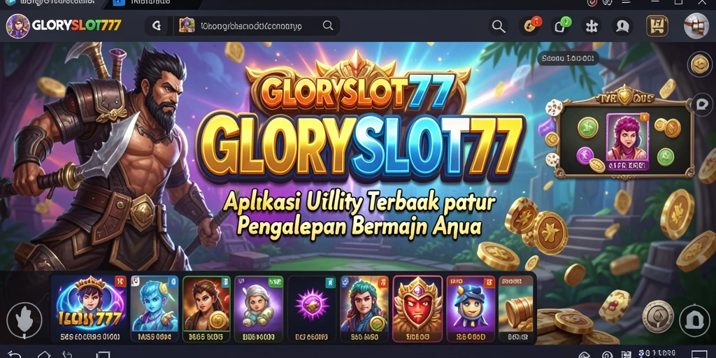 Tampilan utama GLORYSLOT777 yang menarik dengan fitur Utility.
