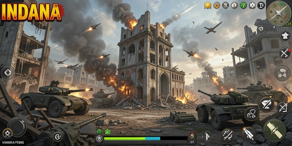 Gameplay seru dari INDAAA dengan menara dan strategi pertahanan.