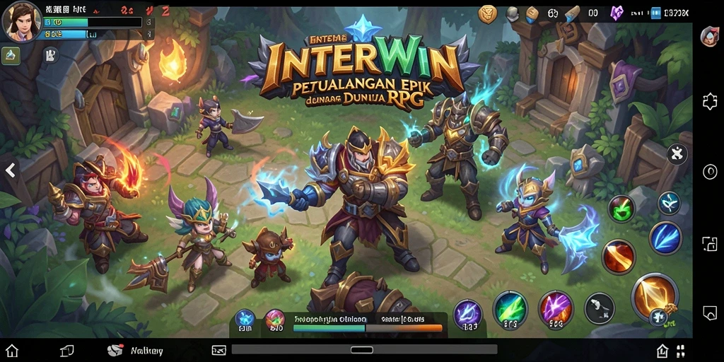 Tampak menariknya gameplay RPG INTERWIN dengan petualangan seru.