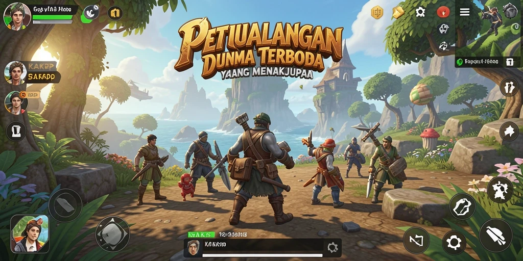 Tampilan indah dunia dalam gameplay KAKRP yang menakjubkan.
