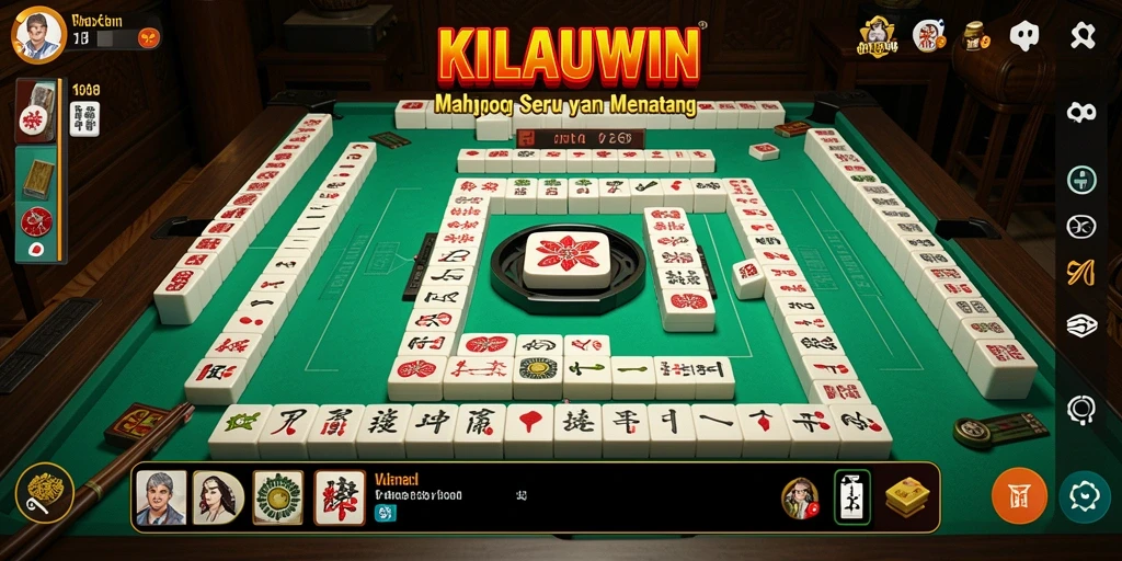 Screenshot utama KILAUWIN menampilkan gameplay Mahjong yang dinamis.