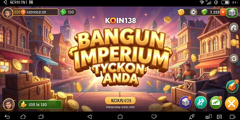 Tampilan gameplay KOIN138 menampilkan keseruan membangun kerajaan bisnis.