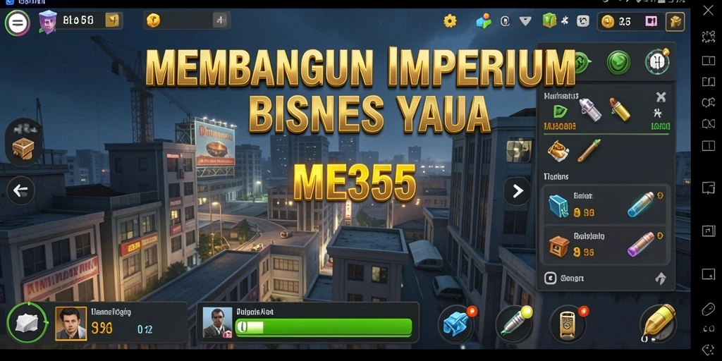Tangkapan layar utama ME355 menampilkan dinamika gameplay Tycoon yang seru.