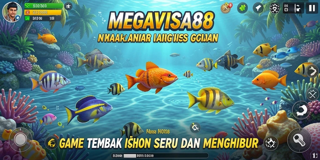 Tampilan gameplay seru Tembak Ikan MEGAVISA88.