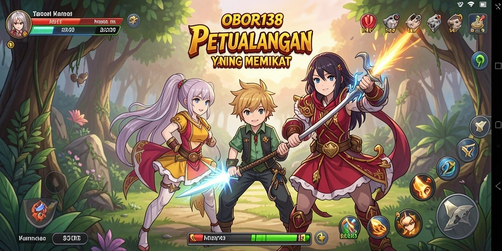 Tampilan keren dari gameplay OBOR138 dengan karakter Anime unik.