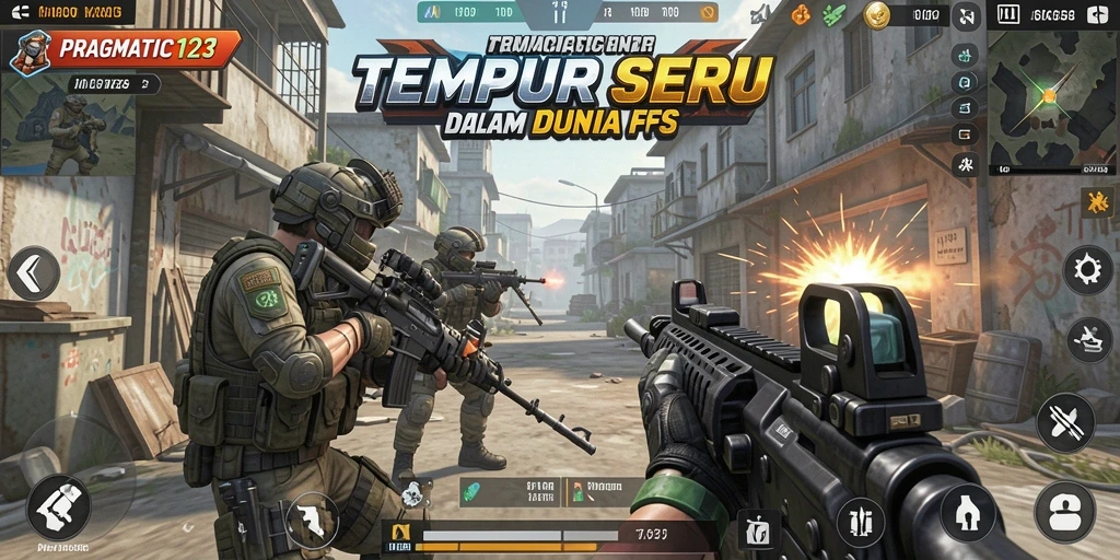 Screenshot PRAGMATIC123 menampilkan aksi tembak-menembak yang mendebarkan.
