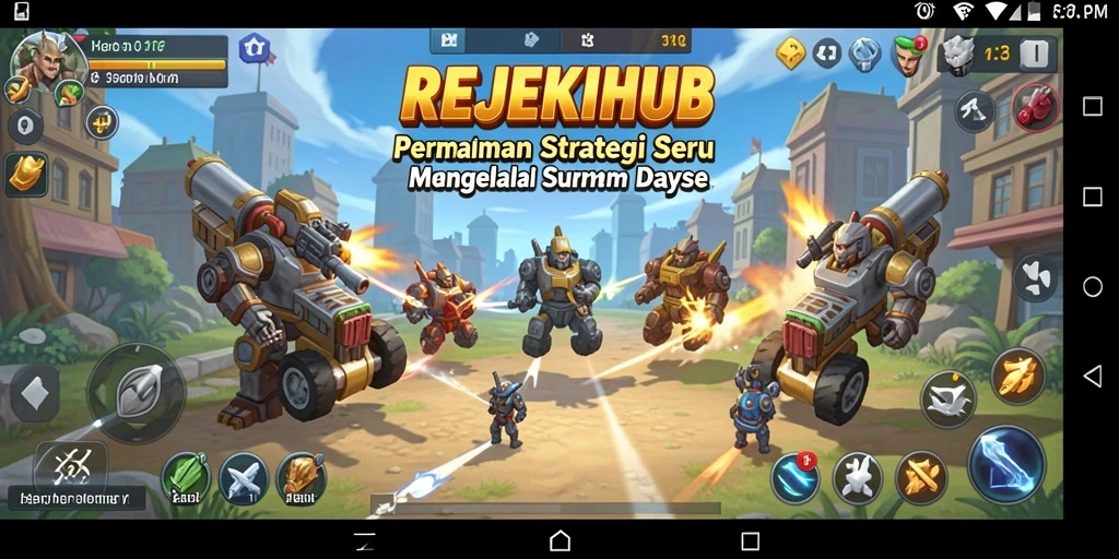 Screenshot gameplay menunjukkan keragaman fitur manajemen dalam REJEKIHUB.