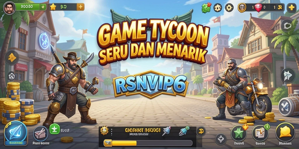 Tampilan gameplay seru RSNVIP6 yang menunjukkan keseruan manajemen bisnis.