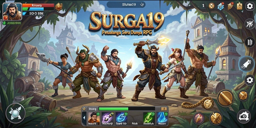 Tampilan mendebarkan gameplay RPG di SURGA19.