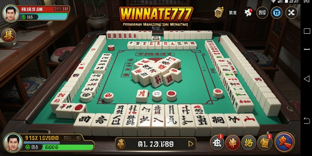 Tampilan gameplay seru dari WINRATE777 di arena Mahjong.